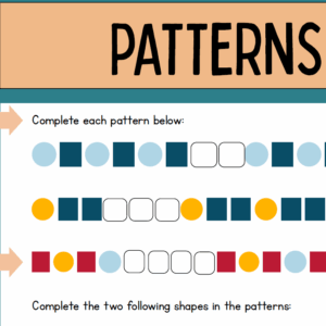 MATHS WORKSHEET: PATTERNS