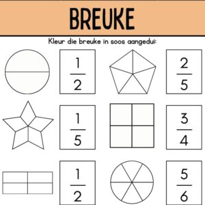Wiskunde Werkkaarte: BREUKE