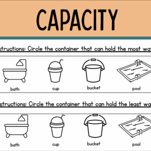 MATHS WORKSHEET: VOLUME AND CAPACITY