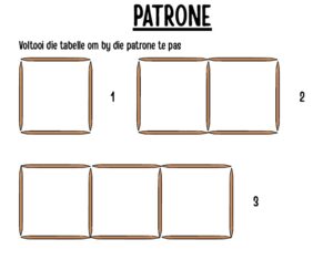 Wiskunde Werkkaarte: PATRONE