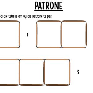 Wiskunde Werkkaarte: PATRONE