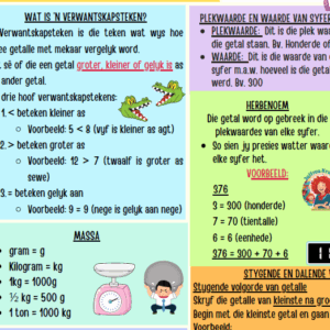 Gr.3 - WISKUNDE OPSOMMING (AL 4 KWARTALE)