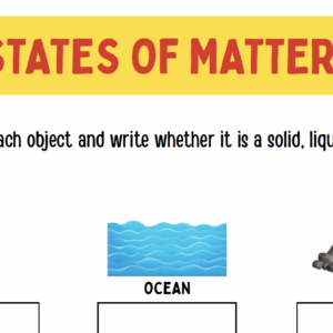 STATES OF MATTER WORKSHEET